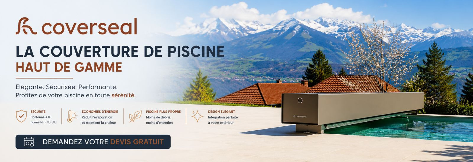 Couvertures de piscine sur mesure Coverseal